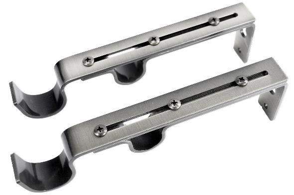 Double Wall Curtain Brackets 7/8”, 1” and 1 1/8” Diameter